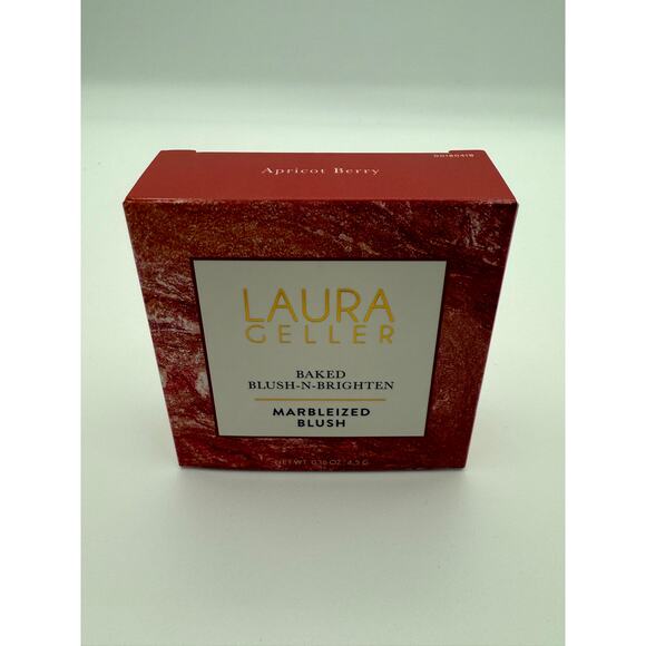 Laura Geller Baked Blush-N-Brighten Marbleized Blush 4.5g Apricot Berry - Picture 2 of 7